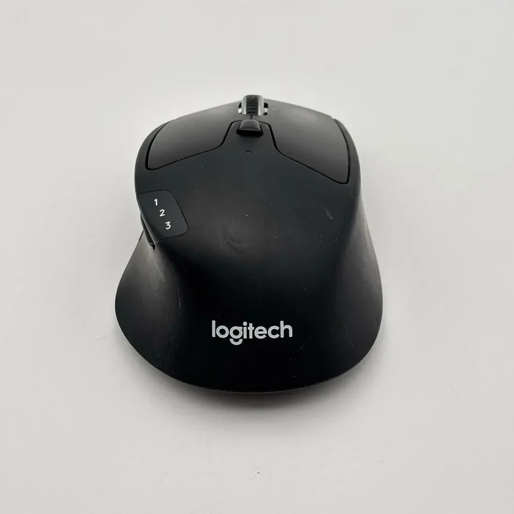 Logitech M720 Triathlon Wireless Mouse, With Dongle - Black - Tested. Works.